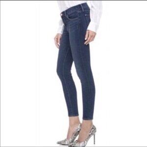 NWT J BRAND Alana in Fix Dark Blue High Rise Crop Skinny Stretch Size 30